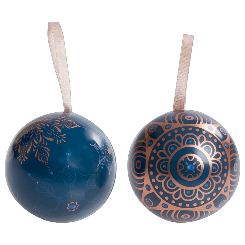 Boule de Noël métallique garnie de fritures